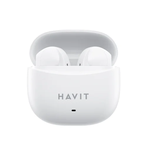 Vezeték nélküli fülhallgató (TW941) Havit - Mikrofonos, Bluetooth 5.3, True Wireless Stereo, Type-C, 250mAh - Fehér - 6