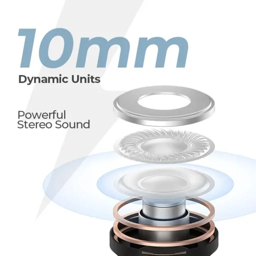 Wireless Earbuds (TW931) - Bluetooth 5.4, félfüles, mikrofon, TWS, ENC, Type-C, 300mAh - Fehér - 2