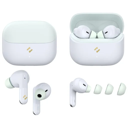 Havit - Vezeték nélküli Earbuds (TW982) - Bluetooth 5.4, mikrofonnal, TWS, ENC, Type-C, 400mAh - Zöld - 2