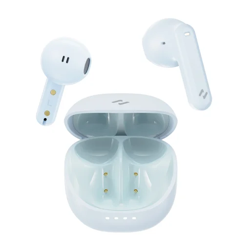 Havit Vezeték nélküli fülhallgató (TW931) - Bluetooth 5.4, Félfülben hordható, Mikrofon, TWS, ENC, Type-C, 300mAh - Kék - 1