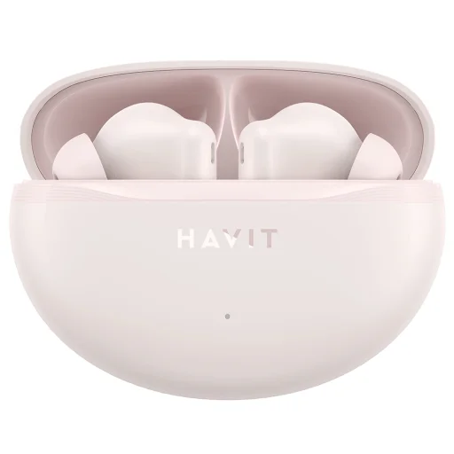 Havit Vezeték nélküli fülhallgató (TW986) - Fülbe helyezhető, Bluetooth 5.4, mikrofonnal, TWS, ENC, Type-C, 400mAh - Rózsaszín - 3