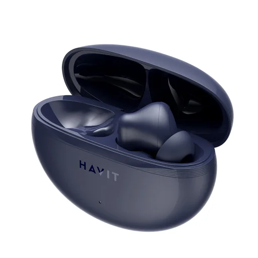 Havit - Wireless Earbuds (TW986) - Fülbe helyezhető, Bluetooth 5.4, beépített mikrofon, TWS, ENC, Type-C, 400mAh - Kék - 4