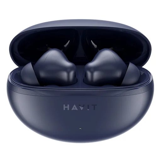Havit - Wireless Earbuds (TW986) - Fülbe helyezhető, Bluetooth 5.4, beépített mikrofon, TWS, ENC, Type-C, 400mAh - Kék - 1
