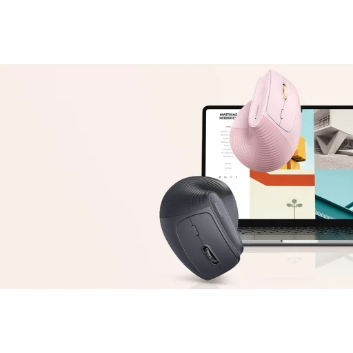 Ugreen M571 Vezeték Nélküli Függőleges Egér (Rózsaszín) - 8