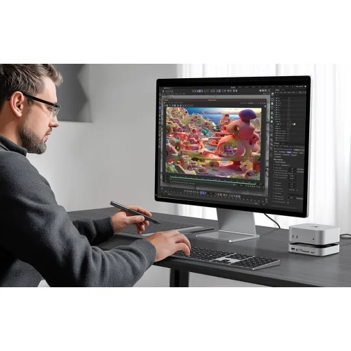 Ugreen CM841 11 az 1-ben dokkolóállomás, USB-C (szürke) - 5