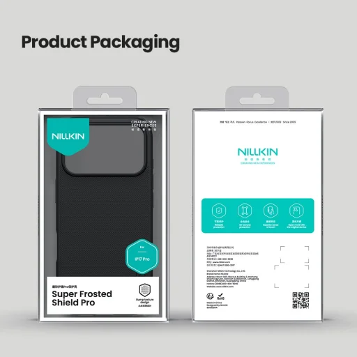  Apple iPhone 17 Pro Blue Nillkin Super Frosted PRO hátlap tok - 7