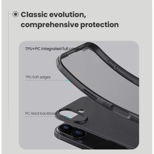  Apple iPhone 17 Fekete Nillkin Super Frosted PRO hátlapi tok - 4