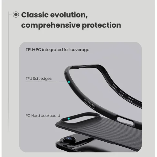  Apple iPhone 17 Air Fekete Nillkin Super Frosted PRO hátlap tok - 4