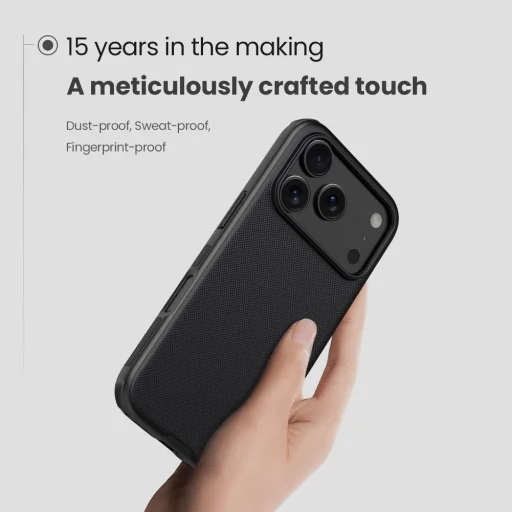  Apple iPhone 17 Pro Fekete Nillkin Super Frosted PRO Mágneses Hátlapi Tok - 4