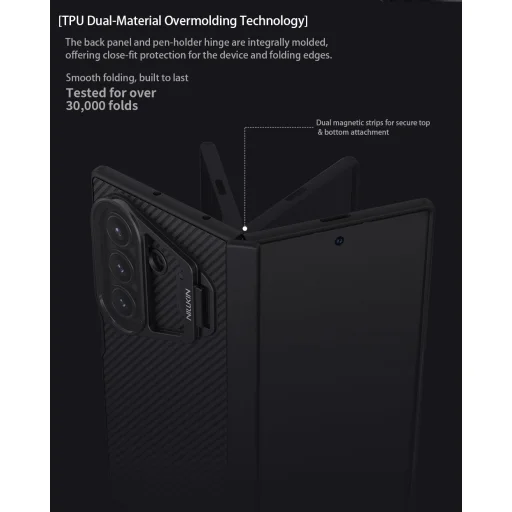  Samsung Galaxy Z Fold 7 Fekete Nillkin CamShield Prop (Átlátszó Lencsetakaró) tok - 6