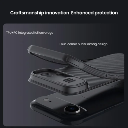  Apple iPhone 17 Air fekete Nillkin CamShield PRO tok - 5