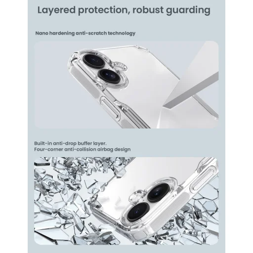  Apple iPhone 17 Átlátszó Fekete Nillkin Nature TPU PRO tok - 6