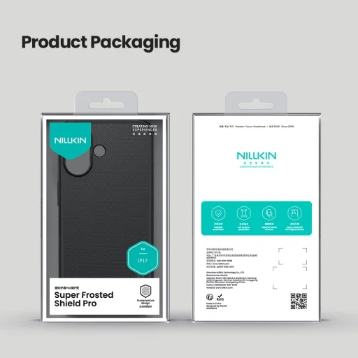  Apple iPhone 17 Fekete Nillkin Super Frosted PRO hátlapi tok - 7