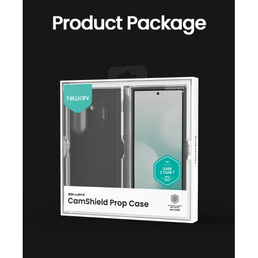  Samsung Galaxy Z Fold 7 Fekete Nillkin CamShield Prop Toll Tartó (Átlátszó Lencsével) tok - 11