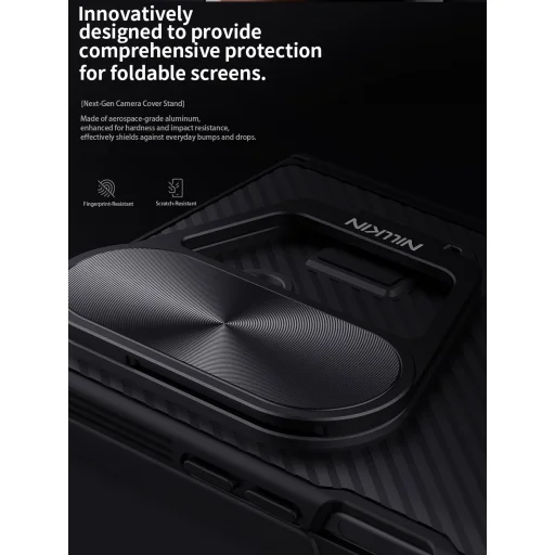  Samsung Galaxy Z Fold 7 Fekete Nillkin CamShield Prop Mágneses tok - 6