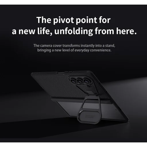  Samsung Galaxy Z Fold 7 Fekete Nillkin CamShield Prop Mágneses tok - 7