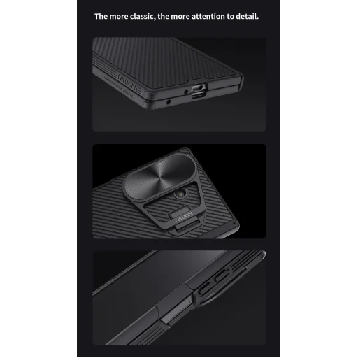  Samsung Galaxy Z Fold 7 Fekete Nillkin CamShield Prop Mágneses tok - 10
