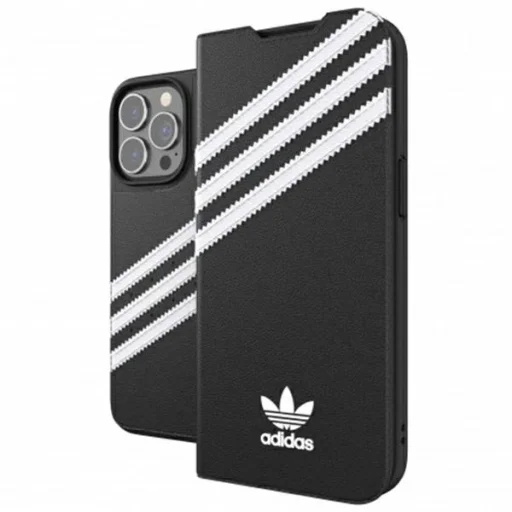 iPhone 13 Pro Adidas OR Booklet Case PU fekete-fehér tok - 2