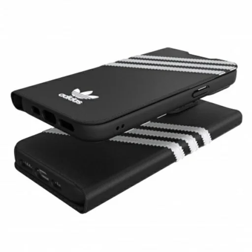 iPhone 13 Pro Adidas OR Booklet Case PU fekete-fehér tok - 3