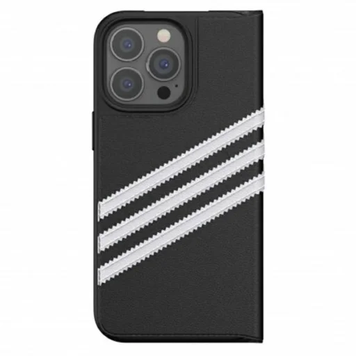 iPhone 13 Pro Adidas OR Booklet Case PU fekete-fehér tok - 5