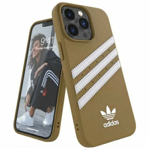 iPhone 13 Pro Max Adidas OR Moulded PU tok bézs-arany - 1