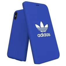 iPhone X/Xs Adidas Booklet Case Canvas kék tok