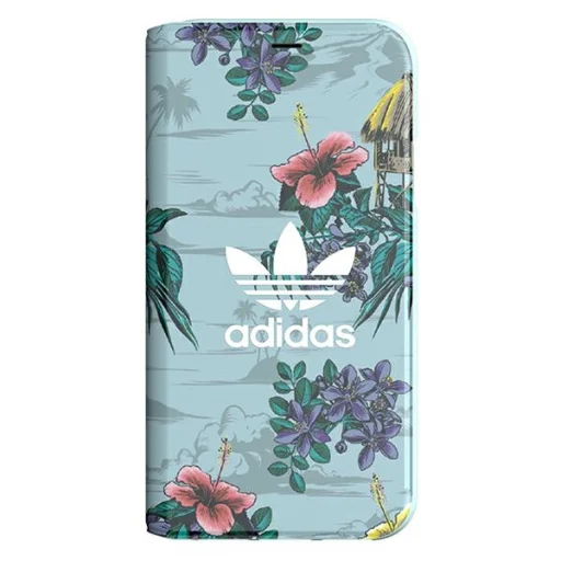 iPhone X/XS Adidas Booklet Case Floral szürke tok - 1