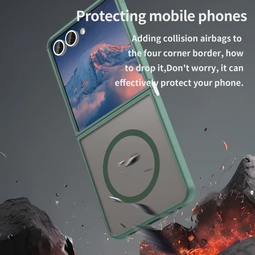 Samsung Galaxy Z Flip7 Green Techsuit HaloFrost II MagSafe tok - 4