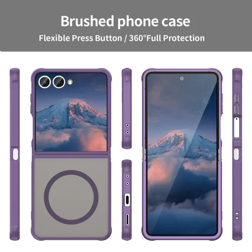 Samsung Galaxy Z Flip7 Techsuit HaloFrost II MagSafe Lila tok - 3