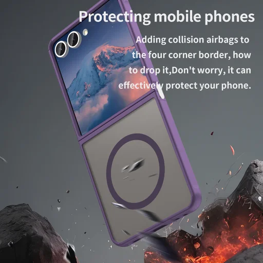 Samsung Galaxy Z Flip7 Techsuit HaloFrost II MagSafe Lila tok - 4