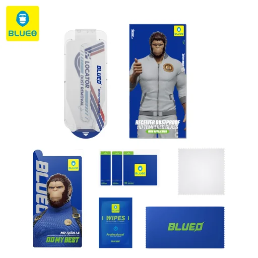 iPhone 15 Pro Fekete Blueo - Anti-Dust HD Glass with Applicator Pro üvegfólia - 7