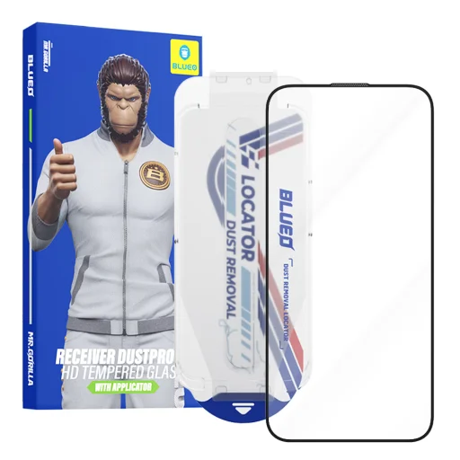 iPhone 15 Pro Fekete Blueo - Anti-Dust HD Glass with Applicator Pro üvegfólia - 1