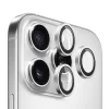  Blueo - Eredeti Fémkeretes Lencsevédő (3 darab) - iPhone 16 Pro / iPhone 16 Pro Max - Ezüst Titán üvegfólia
