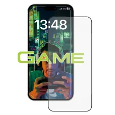 iPhone 16 Pro ANANK 2.5D 1X Megerősített Ujjlenyomatmentes Képernyővédő - Fekete üvegfólia