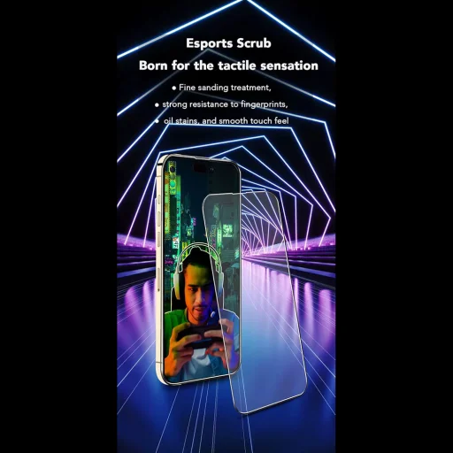 iPhone 16 Pro ANANK 2.5D 1X Megerősített Ujjlenyomatmentes Képernyővédő - Fekete üvegfólia - 2