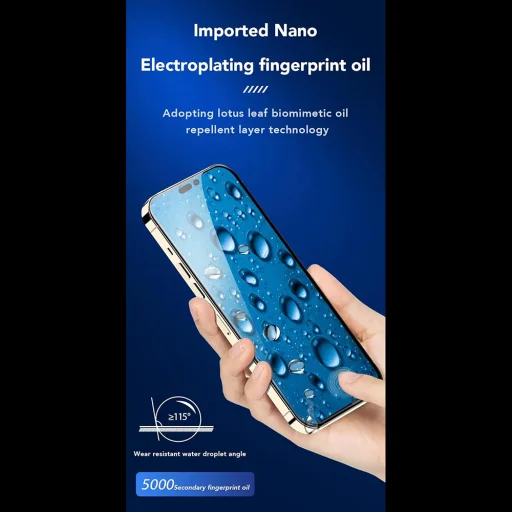 Apple iPhone 15 Fekete ANANK 2.5D 3X Erősített Képernyővédő üvegfólia - 3