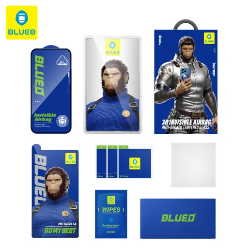 iPhone 14 Pro Max / iPhone 15 Plus / iPhone 16 Plus Blueo - Anti-Broken üveg - Fekete - 7