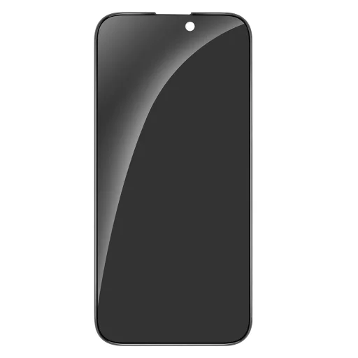 iPhone 17 Fekete ANANK - 2.5D 5X Megerősített Privacy Képernyővédő üvegfólia - 2