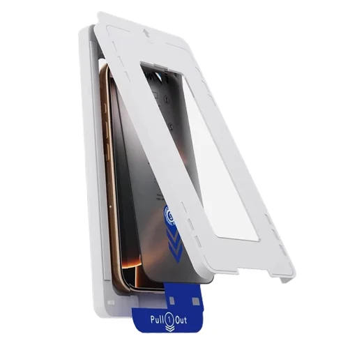 iPhone 17 Fekete ANANK - 2.5D 5X Megerősített Privacy Képernyővédő üvegfólia - 4