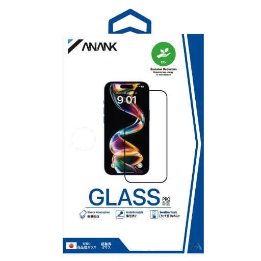 iPhone 16 Pro Átlátszó ANANK 2.5D 1X Erősített Képernyővédő üvegfólia - 2