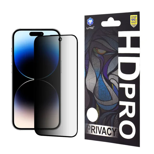 iPhone 14 Pro Fekete Lito - HD Pro Privacy - 1