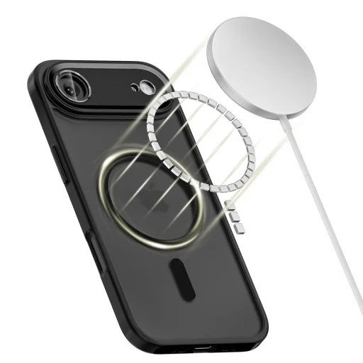 iPhone 17 Air Tech-protect Magcam Magsafe Matt Fekete tok - 3