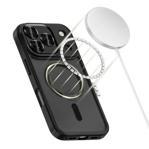 iPhone 17 Pro Tech-protect Magcam Magsafe Matt fekete tok - 3