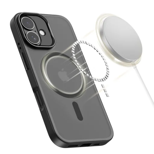 iPhone 17 Tech-protect Magstand Magsafe tok Matt Fekete - 2