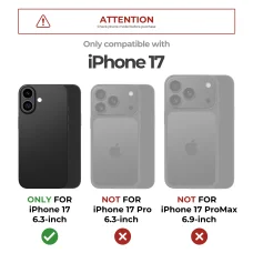 iPhone 17 Dexnor MagSafe ütésálló 360 tok kihajtható állvánnyal és kameravédővel fekete