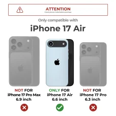 iPhone 17 Air Dexnor MagSafe ütésálló 360 tok kihajtható állvánnyal és kameravédővel fekete