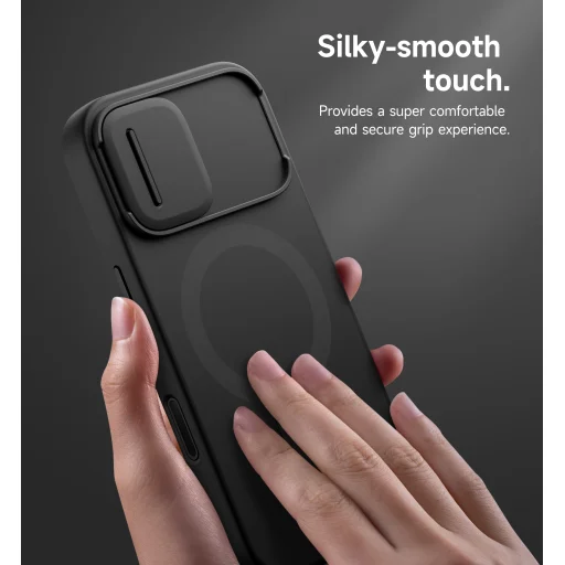 iPhone 17 Suritch MagSafe ütésálló tok kihajtható állvánnyal és kameravédővel fekete - 2