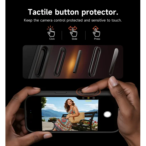 iPhone 17 Suritch MagSafe ütésálló tok kihajtható állvánnyal és kameravédővel fekete - 8