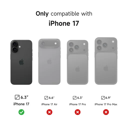 iPhone 17 Suritch MagSafe ütésálló tok kihajtható állvánnyal és kameravédővel fekete - 10