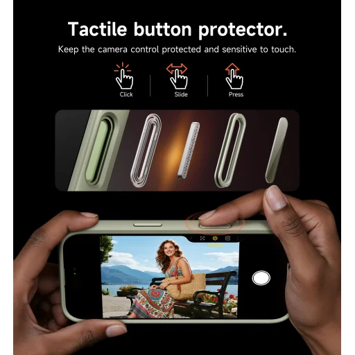 iPhone 17 Suritch MagSafe ütésálló tok kihajtható állvánnyal és kameravédővel zöld - 7